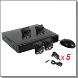 428 Проводной комплект видеонаблюдения для склада - 4 FullHD камеры