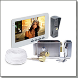 Комплект: цветной видеодомофон EP-4805 и электромеханический замок Anxing Lock-AX042